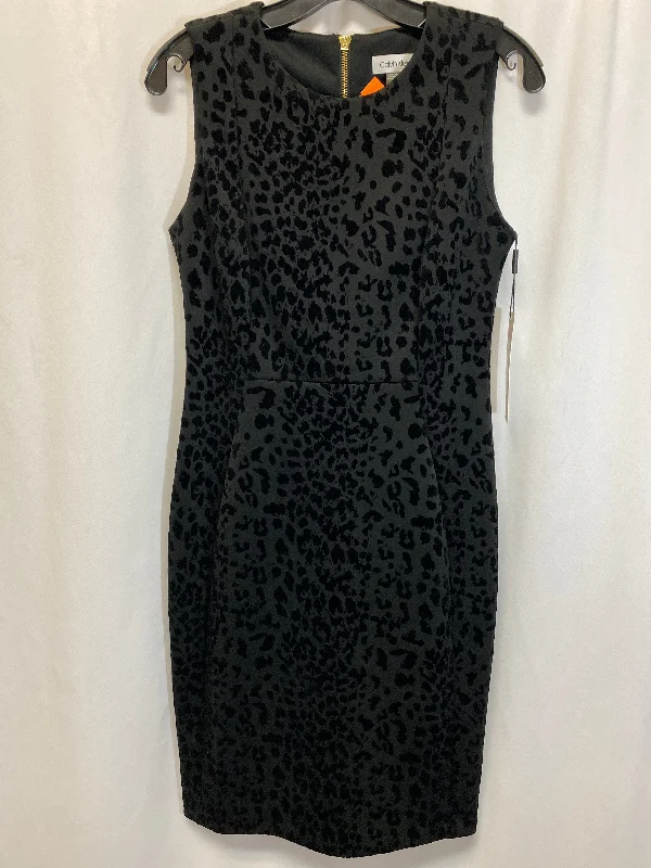 Quick Sale Dress Casual Midi By Calvin Klein In Black, Size: M
