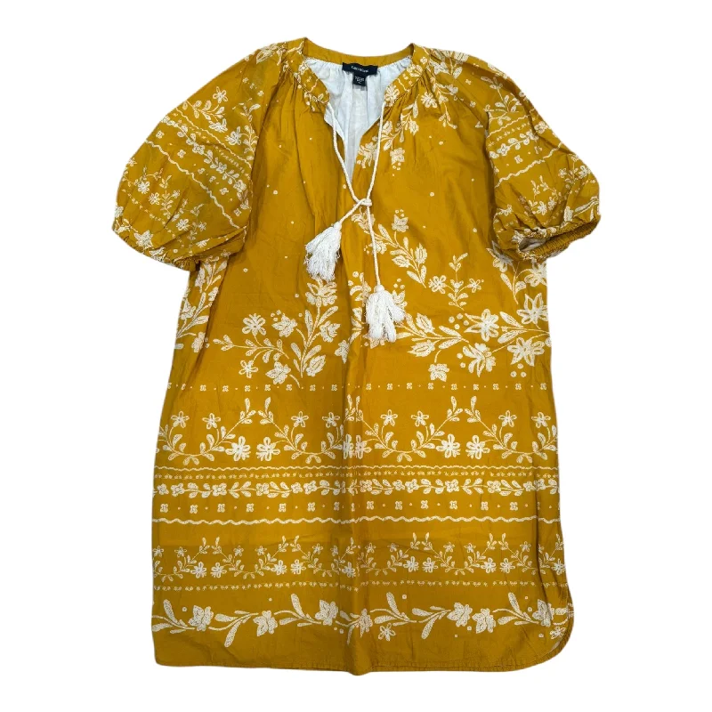 Daily Specials Dress Casual Short By Karen Kane In Gold & White, Size: M