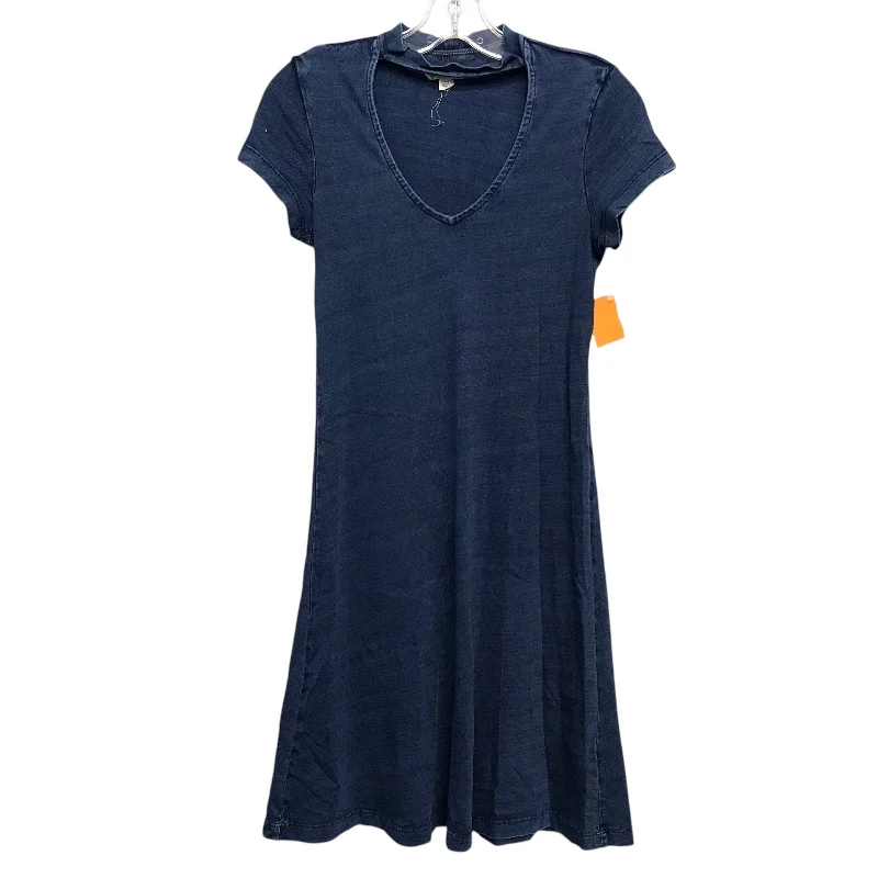 Inventory Reduction Dress Casual Short By American Eagle In Blue Denim, Size:S