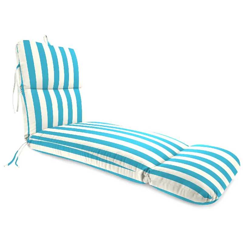 Deal Alert 74" x 22" Turquoise Stripe Outdoor Chaise Lounge Cushion with Ties and Loop - 74'' L x 22'' W x 5'' H Deal Alert 74" x 22" Turquoise Stripe Outdoor Chaise Lounge Cushion with Ties and Loop - 74'' L x 22'' W x 5'' H