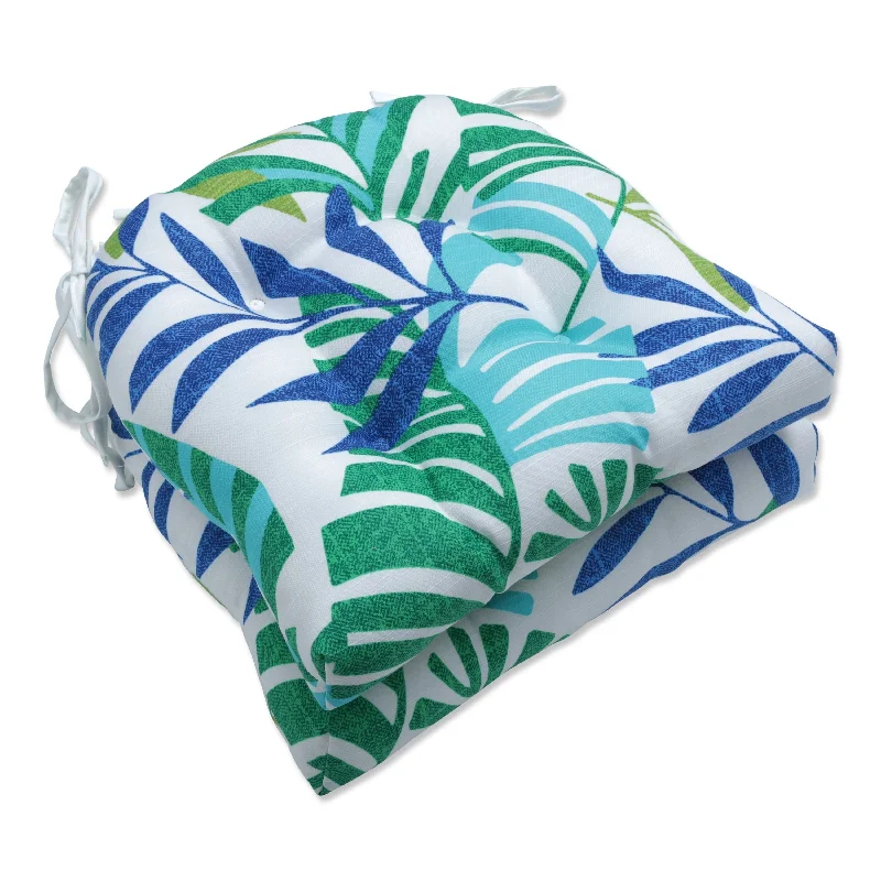 Bargain Blast Islamorada Blue/Green Large Chairpad (Set Of 2) - 17.5 X 16.5 X 4