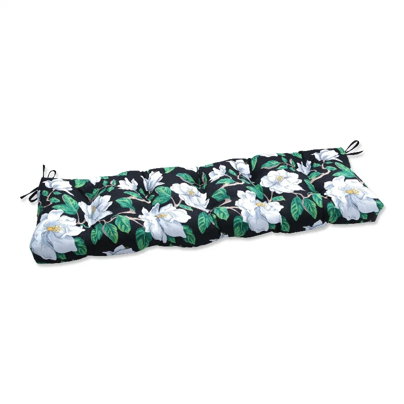 Can't Miss Magnolia Black Outdoor Tufted Bench Swing Cushion - 60 X 18 X 5