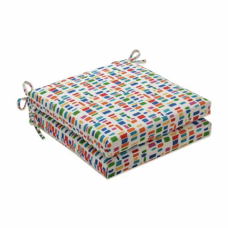 Deal Mania Pillow Perfect Outdoor | Indoor Color Tabs Primaries Squared Corners Seat Cushion (Set of 2) 20 X 20 X 3 Deal Mania Pillow Perfect Outdoor | Indoor Color Tabs Primaries Squared Corners Seat Cushion (Set of 2) 20 X 20 X 3