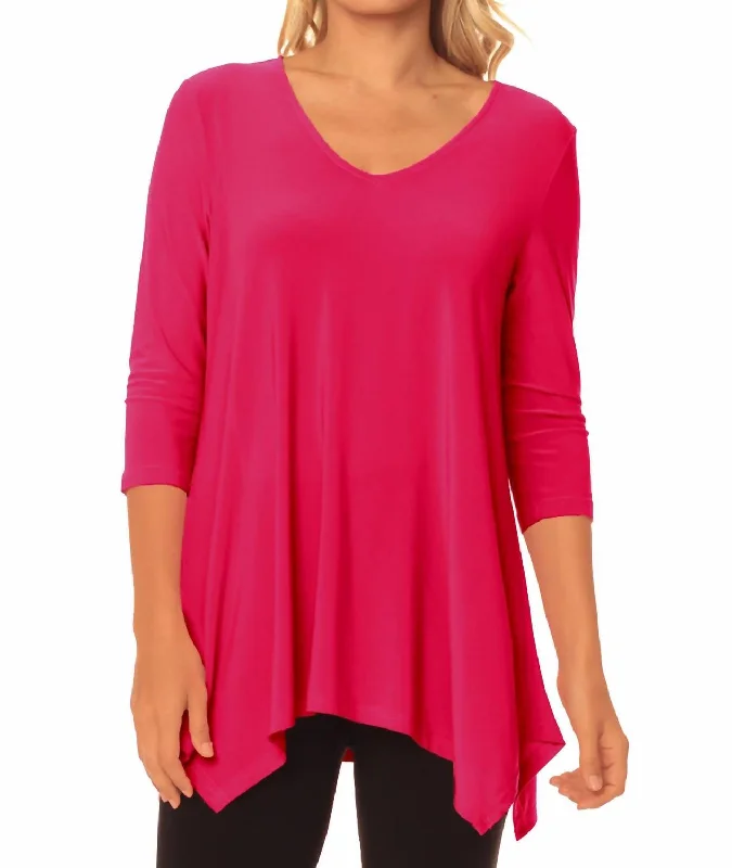 Stock Clearance Allison Tunic In Lipstick