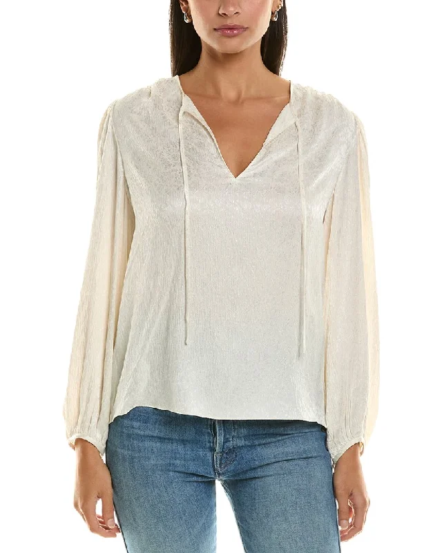Markdown Madness FRAME Denim Cinched Sleeve Silk Blouse