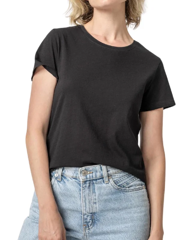 Instant Discount Short Sleeve Crewneck Tee In Black