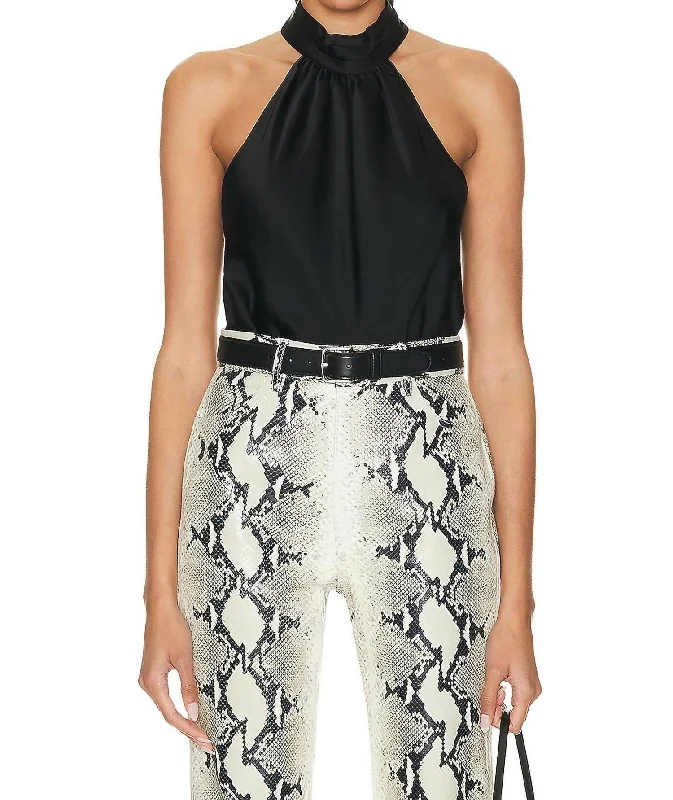 Quick Sale Thea Halter Top In Black
