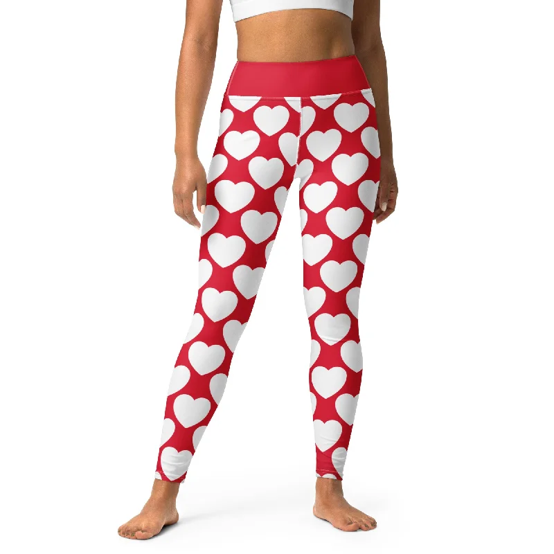 Price Reduction ELLIE LOVE red white -2- Yoga Leggings